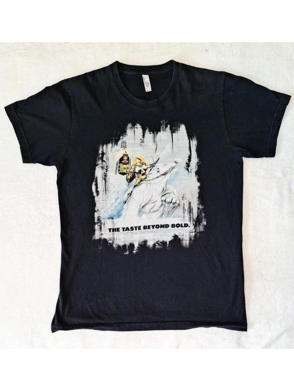 Rumple Minze VTG Shirt Men M Polar Bear Warrior Peppermint Schnapps Black